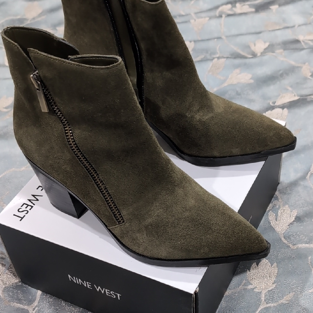 Nine West Khaki Ankle Booties - Picture 4 of 5
